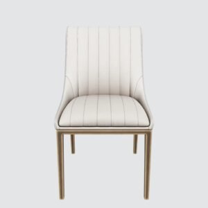 Aurelius Channel-Tufted Dining Chair in White Color - Image 4