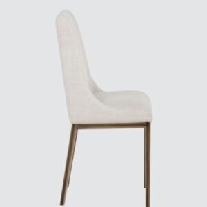 Aurelius Channel-Tufted Dining Chair in White Color - Image 5