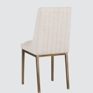 Aurelius Channel-Tufted Dining Chair in White Color - Image 6