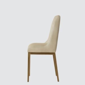 Aurelius Channel-Tufted Dining Chair in Cream Color - Image 5