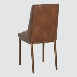 Aurelius Channel-Tufted Dining Chair in Brown Color - Image 6