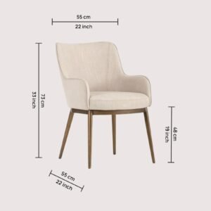 Aspen Studio Mid-Century Modern Leather Armchair in White Color - Image 2