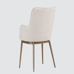 Aspen Studio Mid-Century Modern Leather Armchair in White Color - Image 5