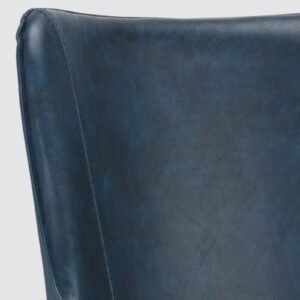 Aspen Studio Mid-Century Modern Leather Armchair in Blue Color - Image 6