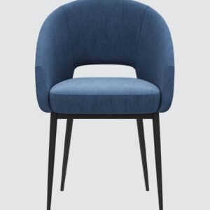 Den Comfort Luxe Curve-Back Dining Chair – in Teal Blue Upholstered Colour - Image 4