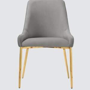 Regal Verdanza Velvet Accent Chair with Luxe Gold Metal Legs and Sculpted Mid-Back for Living Room in Green Colour - Image 4