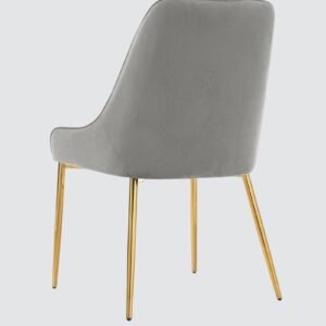 Regal Verdanza Velvet Accent Chair with Luxe Gold Metal Legs and Sculpted Mid-Back for Living Room in Green Colour - Image 6
