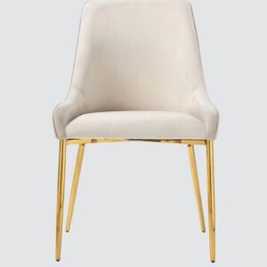 Regal Verdanza Velvet Accent Chair with Luxe Gold Metal Legs and Sculpted Mid-Back for Living Room in Green Colour - Image 4