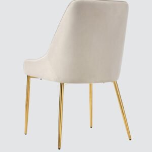 Regal Verdanza Velvet Accent Chair with Luxe Gold Metal Legs and Sculpted Mid-Back for Living Room in Green Colour - Image 6