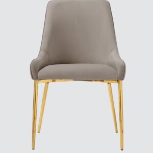 Regal Verdanza Velvet Accent Chair with Luxe Gold Metal Legs and Sculpted Mid-Back for Living Room in Green Colour - Image 3