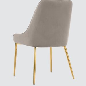 Regal Verdanza Velvet Accent Chair with Luxe Gold Metal Legs and Sculpted Mid-Back for Living Room in Green Colour - Image 4