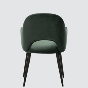 Sleek Contemporary Accent Chair with Metallic Legs in Green Colour - Image 6