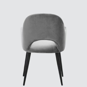 Sleek Contemporary Accent Chair with Metallic Legs in Grey Colour - Image 6