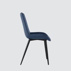 The Urban Cognac Luxe Dining Chair With Leatherette Upholstery with Navy Blue Colour - Image 5