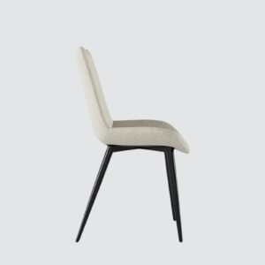 The Urban Cognac Luxe Dining Chair With Leatherette Upholstery With Off White Colour - Image 5
