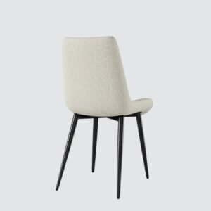 The Urban Cognac Luxe Dining Chair With Leatherette Upholstery With Off White Colour - Image 6