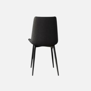 The Urban Cognac Luxe Dining Chair With Leatherette Upholstery With Black Colour - Image 6