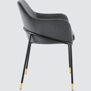 The Elarion Classic-Modern Fusion Chair in Leatherette Upholstery with Black Colour - Image 5