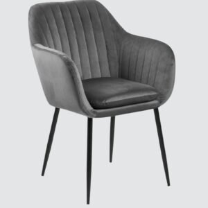Modern Bellagio Velvet Accent Chair with Black Colour - Image 3