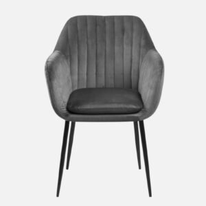 Modern Bellagio Velvet Accent Chair with Black Colour - Image 4