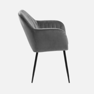 Modern Bellagio Velvet Accent Chair with Black Colour - Image 5