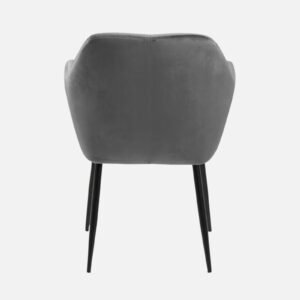 Modern Bellagio Velvet Accent Chair with Black Colour - Image 6