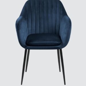 Modern Bellagio Velvet Accent Chair with Navy Blue Colour - Image 4