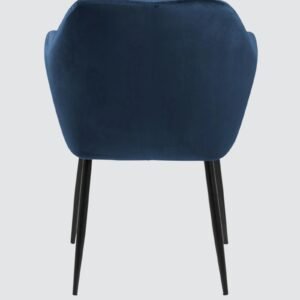 Modern Bellagio Velvet Accent Chair with Navy Blue Colour - Image 6