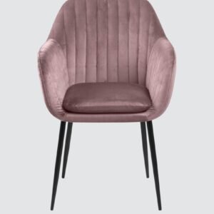 Modern Bellagio Velvet Accent Chair with Pink Colour - Image 2