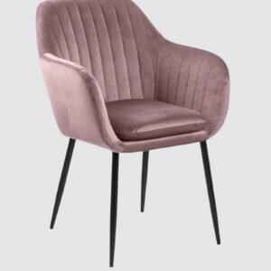 Modern Bellagio Velvet Accent Chair with Pink Colour - Image 5