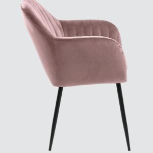 Modern Bellagio Velvet Accent Chair with Pink Colour - Image 6