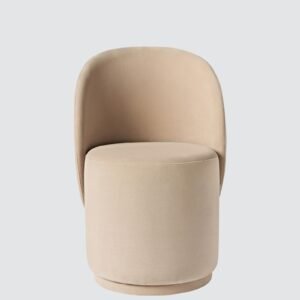 The Elowen Harmony Curve Chair – Modern Minimalist Design in Cream Colour - Image 4