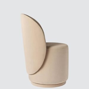 The Elowen Harmony Curve Chair – Modern Minimalist Design in Cream Colour - Image 5