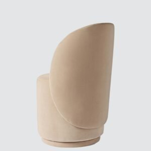The Elowen Harmony Curve Chair – Modern Minimalist Design in Cream Colour - Image 6