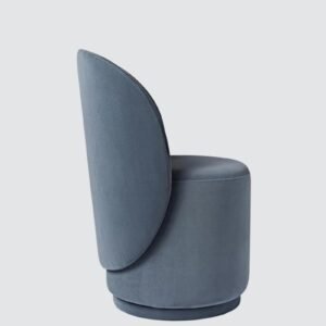 The Elowen Harmony Curve Chair – Modern Minimalist Design in Blue Colour - Image 6