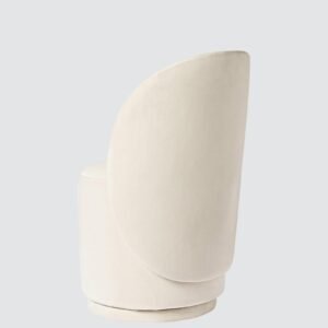 The Elowen Harmony Curve Chair – Modern Minimalist Design in Off- White Colour - Image 6
