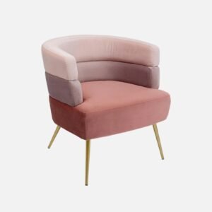 Blush Harmony Luxe Accent Chair with Multitone Velvet Layers - Image 3