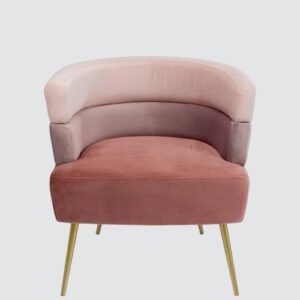 Blush Harmony Luxe Accent Chair with Multitone Velvet Layers - Image 4
