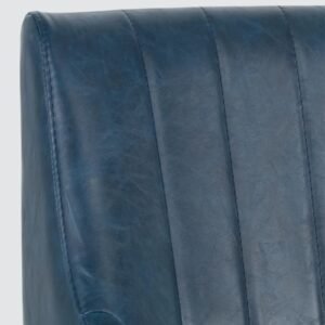 Modern Omee Denim Blue Leatherette Accent Chair with Denim Blue Colour - Image 6