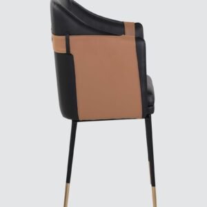Modern Bumro Leatherette Armchair with Black Colour - Image 5