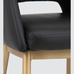 Stylish Bruno Leatherette Armchair with Black Colour - Image 1