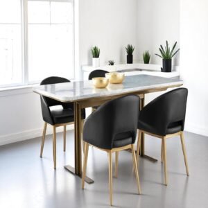 Stylish Bruno Leatherette Armchair with Black Colour - Image 2