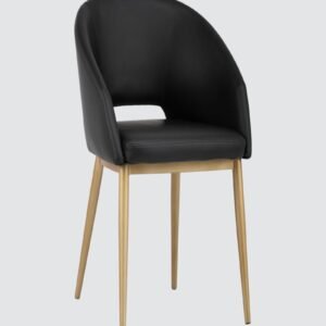 Stylish Bruno Leatherette Armchair with Black Colour - Image 5