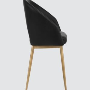Stylish Bruno Leatherette Armchair with Black Colour - Image 6