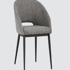 Stylish Bruno Leatherette Armchair with Grey Colour - Image 3