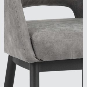 Stylish Bruno Leatherette Armchair with Grey Colour - Image 6