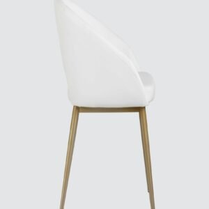 Stylish Bruno Leatherette Armchair with White Colour - Image 4