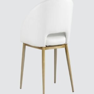 Stylish Bruno Leatherette Armchair with White Colour - Image 5