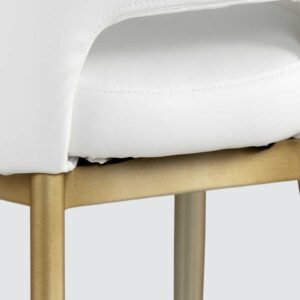 Stylish Bruno Leatherette Armchair with White Colour - Image 6