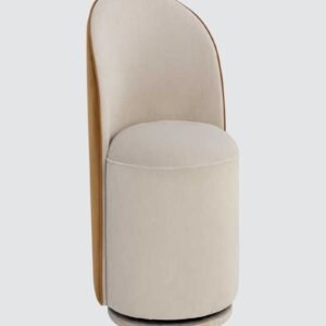Deona Contemporary Modern Chair with Cream Colour - Image 3